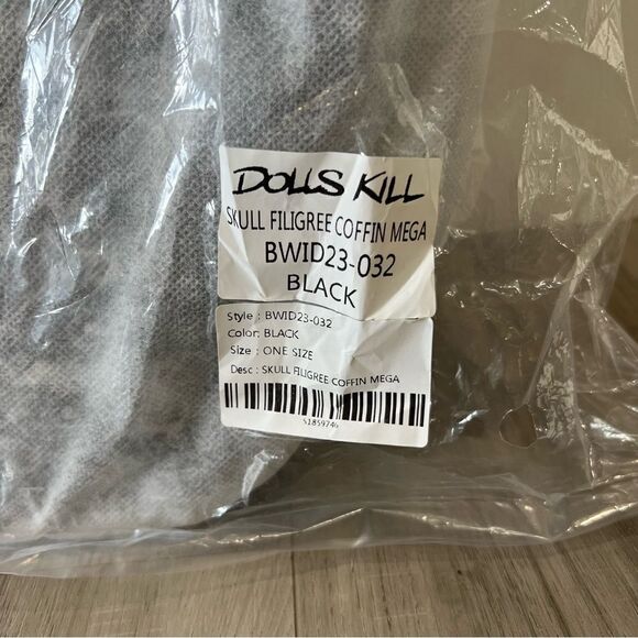 Widow x Dolls Kill whatnot Exclusive Black white Coffin skull Bag/backpack - Picture 10 of 10